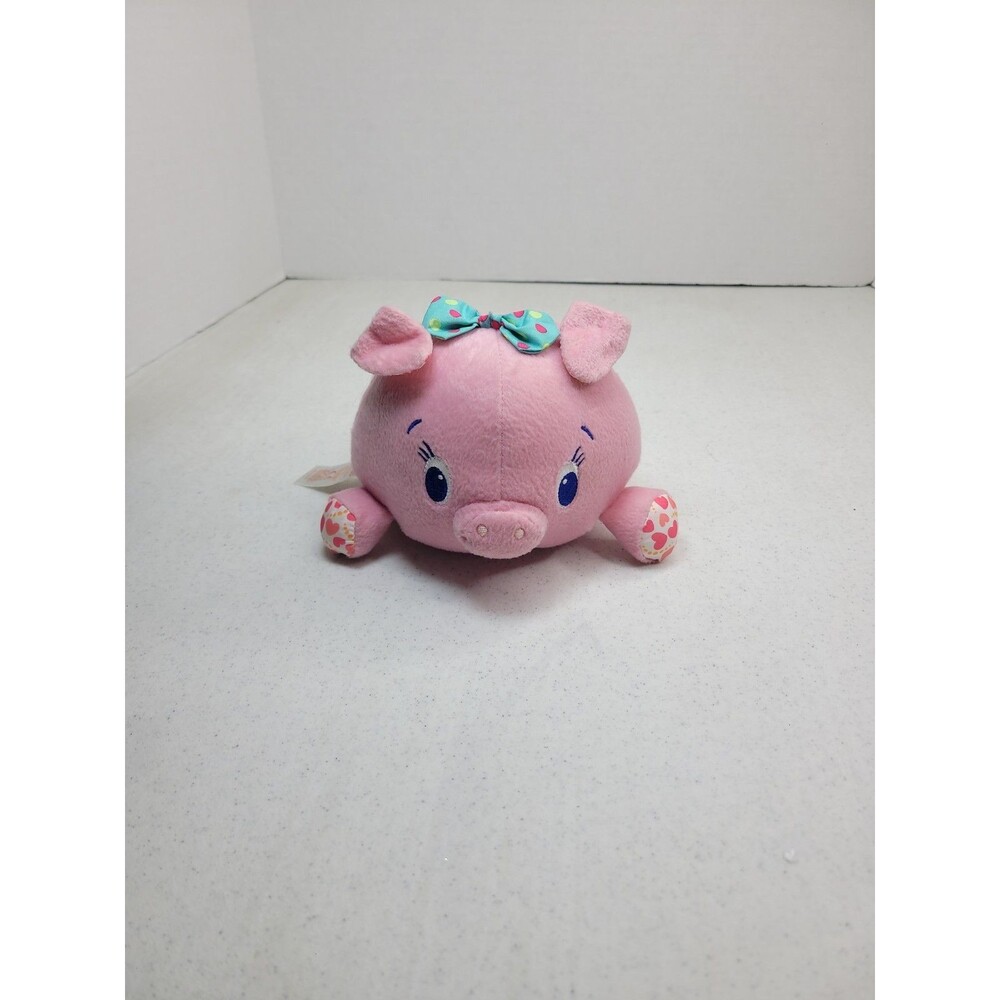 Bright Starts Pull & Play Pink Pig Jiggling Plush Toy